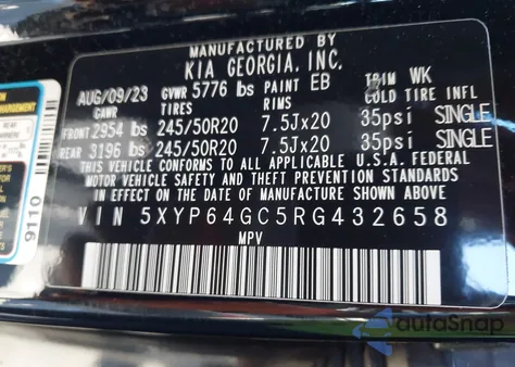 2024 Kia Telluride S from USA, damaged, VIN 5XYP64GC5RG432658